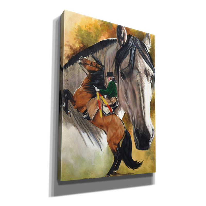 Lusitanien sur toile par Barbara Keith, H 26 po x l 18 po x P 0,75 po
