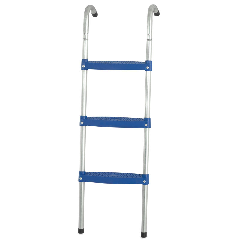 Trampoline Ladder, 11.5" W x 42" H x 1.5" D, Blue/Silver