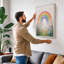 Rainbow Over Wildflowers Botanical - Wrapped Canvas-1298039738-1298039742