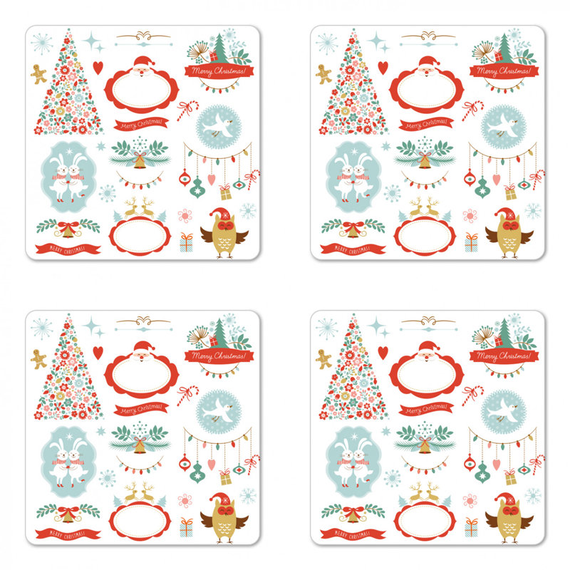 Square 4 Piece Coaster Set