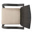Chaises empilables pour l'extérieur, 4 pièces, résine brune, structure en fer, coussins d'eau, accoudoirs courbés, profondeur de 25,1 pouces, largeur de 30,06 po, hauteur de 35,47 po pour la terrasse, profondeur du produit, largeur, hauteur