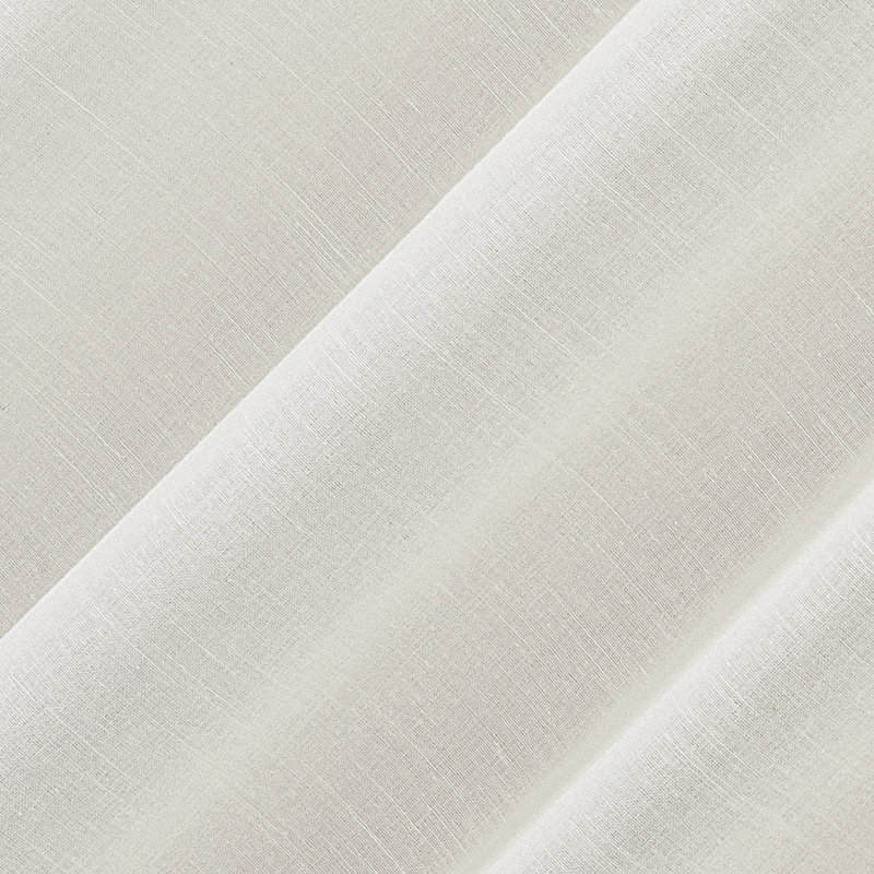 Yitzi Slub Textured Linen Blend Semi-Sheer Grommet Curtain Panel, Ivory, 52" W x 95" L