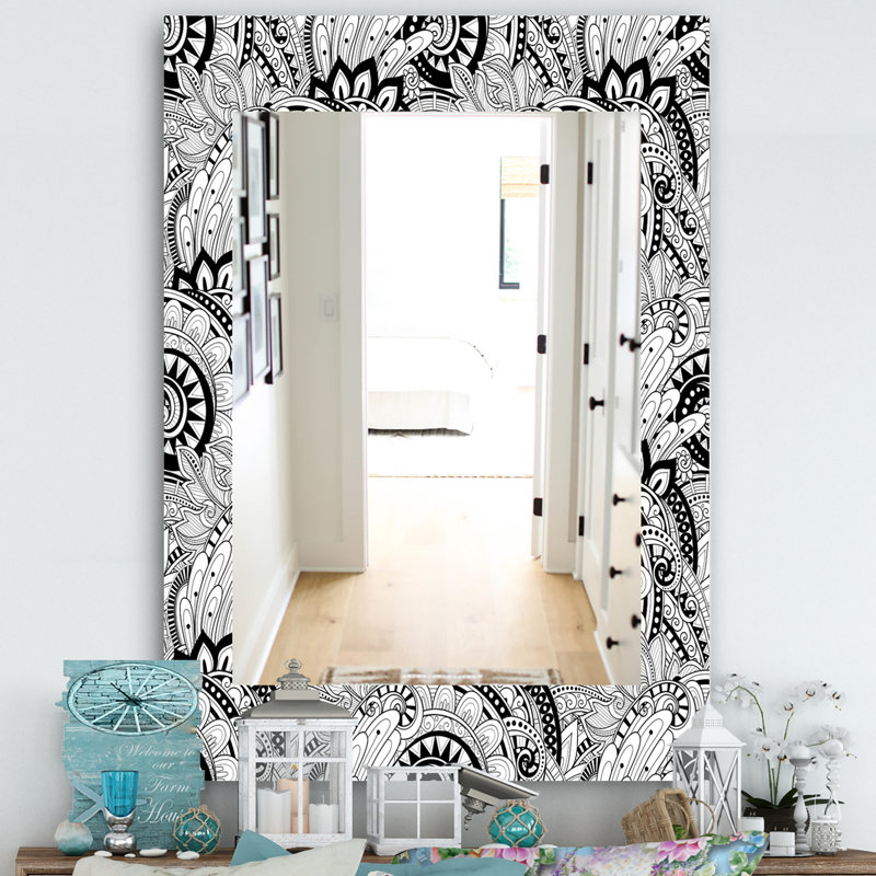 Miroir mural abstract Monochrome, H 24 po x l 32 po