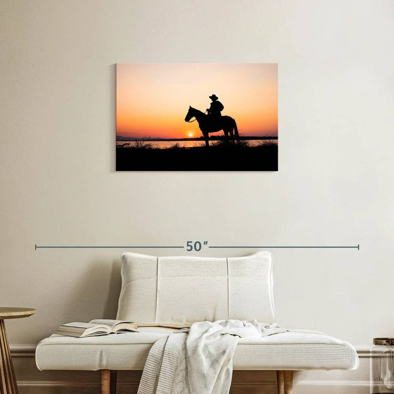 Lelar Cowboy Silhouette, 20" H x 30" W