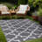 Aldo Reversible Plastic Gray White Outdoor Rug-1124367486