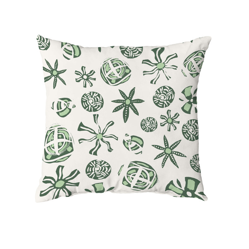 Housse et insert de coussin d'extérieur pour l'extérieur en coton, Vert, 16" x 16"
