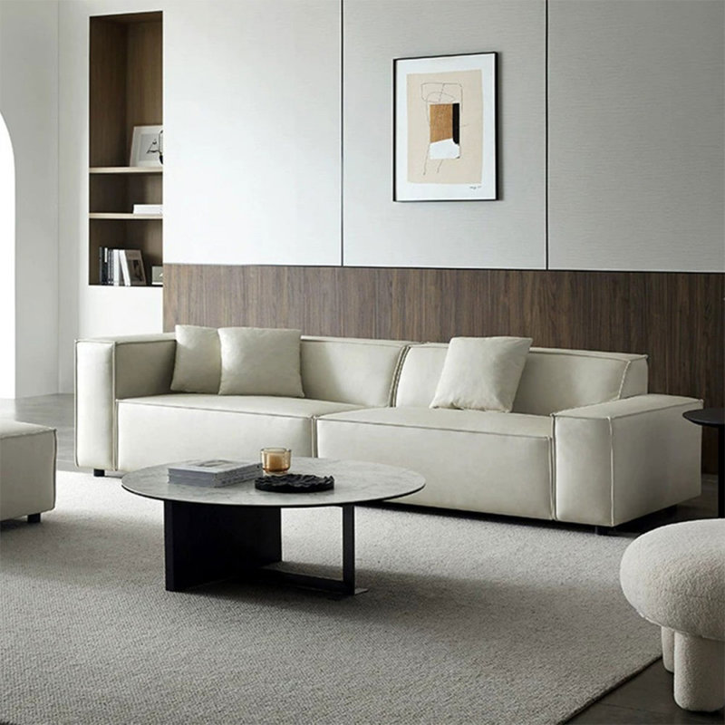 Coussin modulaire blanc en polyester, 26,38 po H x 94,49 po L x 39,37 po P, 3