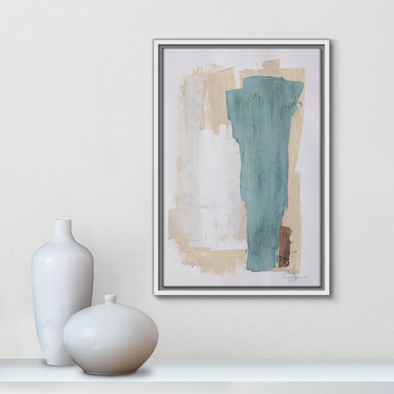 Hubbard Together We Work-II by - Floater Frame Print on Canvas, 19.5" H x 13.5" W x 2" D, White Framed