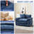 Chenille Oversized Accent Armchair With Ottoman-1002601923