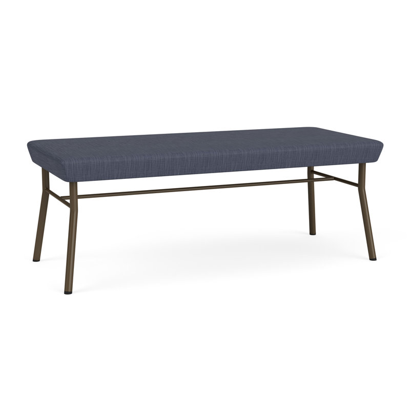 Banc en métal 2 places Chat, Bronze, Plot Line bleu marine
