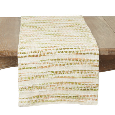 Contemporary Stripe Woven Table Runner