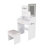 3-Color LED Vanity Mirror With Stool, Dressing Table For Bedroom, 2 Drawers & 5 Storage Cabinets (4 Open + 1 Hidden), Adjustable Lighting-1777861742