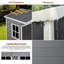 6Ft X 4Ft Plastic Outdoor Storage With Floor And Lockable Door Plastic Garden Shed For Backyard, Lawn, Cold Grey-125097014-125097012