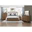 Lit pour grand lit moderne avec garniture de chargement et tête de lit à finition brune, meubles de chambre à coucher transitionnels 1pc-133696342