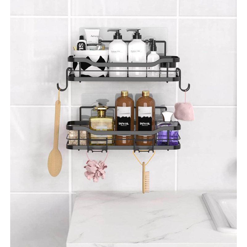 Wall Mounted Required Shower Caddy, Black