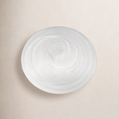 Alabaster Round Glass Platter