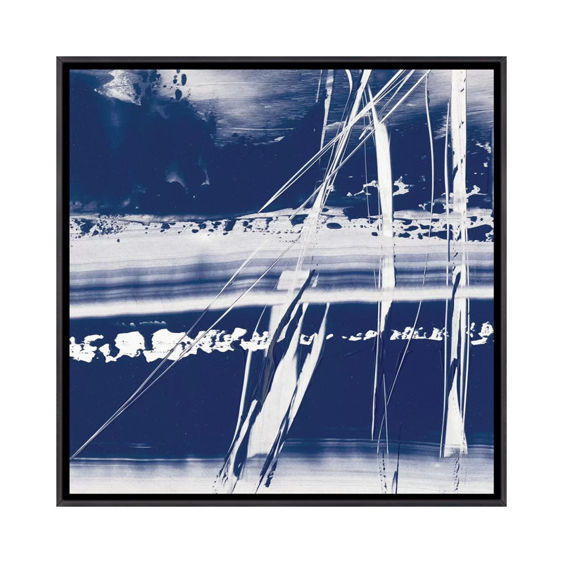 « Current alternant I » par Ethan Harper, reproduction d’art, H 37 po x l 37 po x P 1,5 po, Toile avec cadre noir patiné