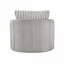 Fauteuil pivotant en chenille gris froid pour le salon
