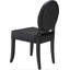 Chaise boutonnée en vinyle blanc-1318789163