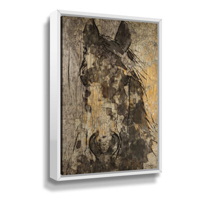 Black Diamond Horse Print on Canvas