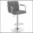Grey And Chrome Adjustable Bar Stool