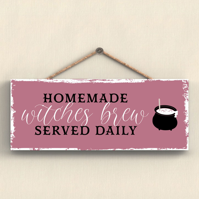 Homemade Witches Brew Wooden Plaque