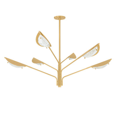 Levin Chandelier in Aged Brass