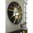 Circular Cracked Mirror, Black & Gold
