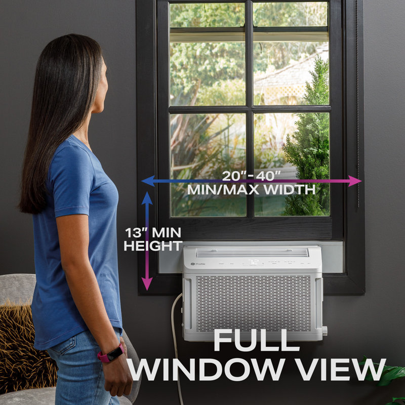 GE Profile ClearView 6,100 BTU Wi-Fi Connected Window Air Conditioner for 250 Sq. Ft., 8300 BTU