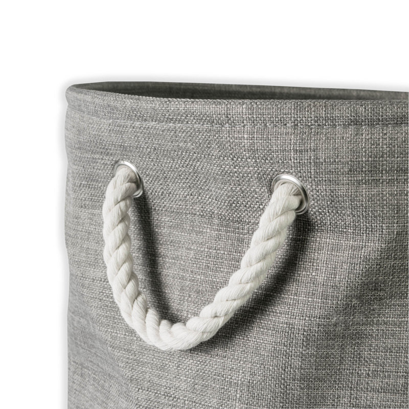 Bac en tissu panaché Aona, H 9 po x l 12 po x p 12 po, Gris