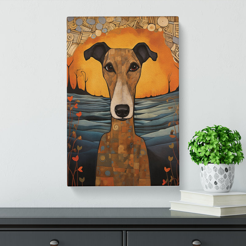 Greyhound Symbolism No.2 - Print, 76cm H x 50cm W x 3cm D