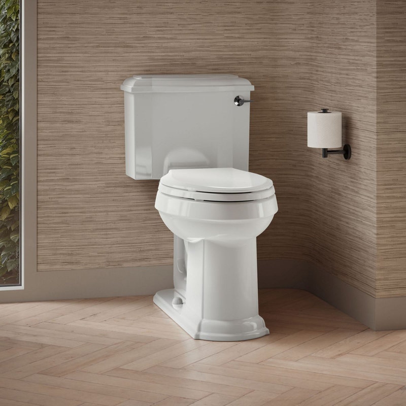 Toilette allongée deux pièces Devonshire, Blanc, Oui
