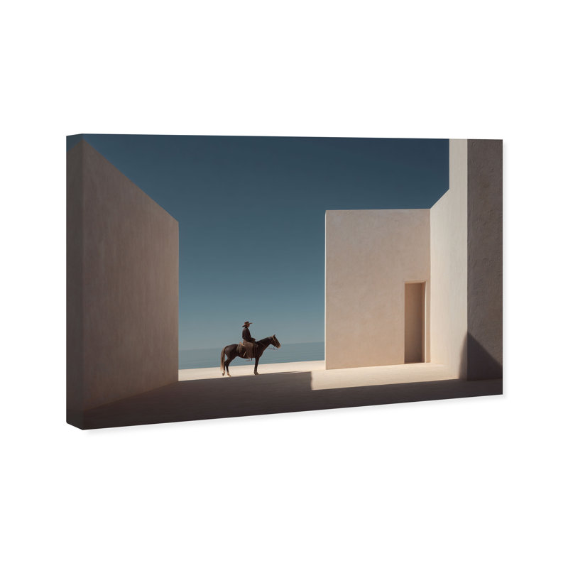 Lone Equestrian I Print by Oliver Gal, 10"H x 15"W, Gallery Wrapped