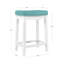 Tabouret de comptoir et de bar en bois massif sans dossier avec siège rembourré Bartonville-902343696-844602782
