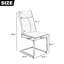 Ensemble de chaises de salle à manger Crumley en similicuir moderne avec dossier à coussin souple et pieds galvanisés-887376824