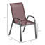 Chaises de salle à manger d'extérieur empilables 4 pièces, dossier haut respirant, conception légère pour le jardin et la pelouse Outsunny