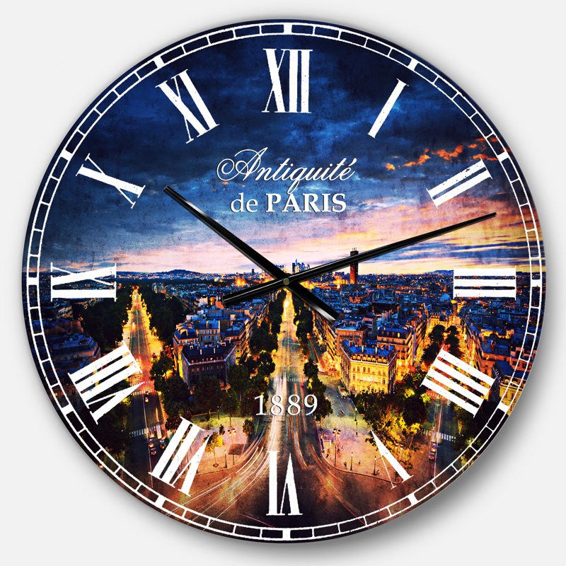 Night Night Amazing View - Horloge murale campagne française, Moyen