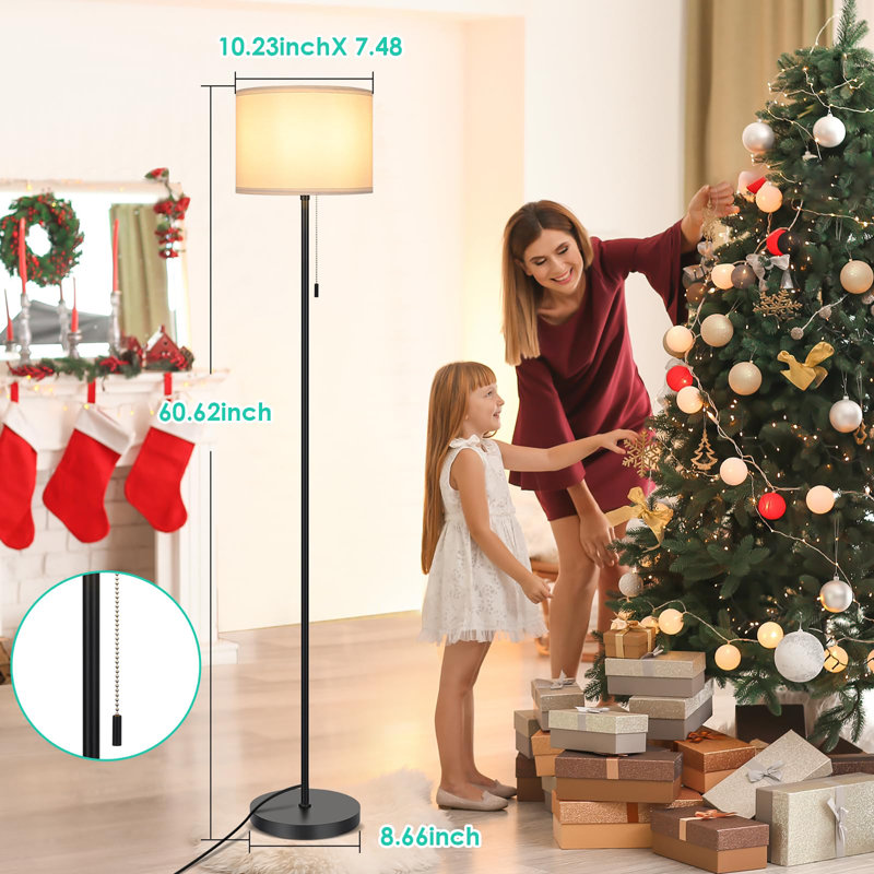 Lampe sur pied 60 "pour le salon, Blanc