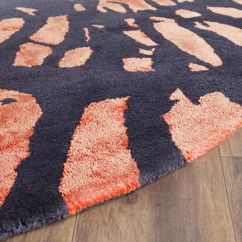 Laredo Hand Tufted Wool Abstract Rug, Round 7'