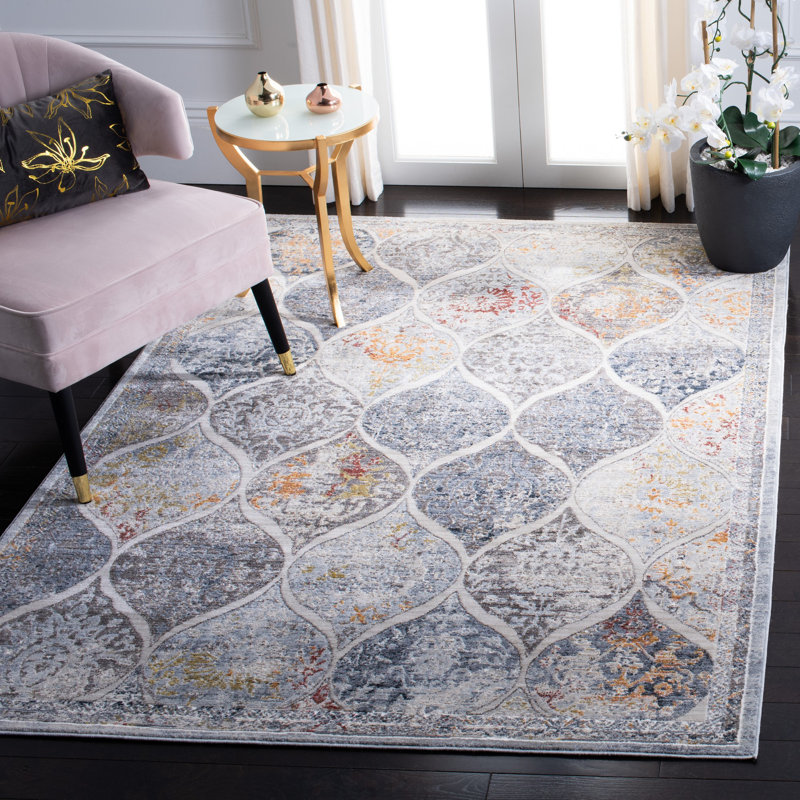 History 500 Performance Geometric Rug, Rectangle 5'3" x 7'7"