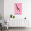 Cool Giraffe Roller Skates Modern Retro Wall Art Print by Sarah Manovski - Wrapped Canvas Print-1793246614