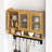 35.4"Retro 2 Door Sliding Cabinet Three Layers-1894635525
