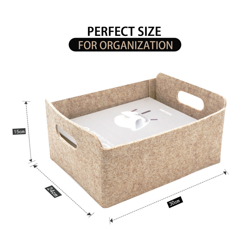 Latitude Run® Wool / Felt Decorative Bin