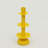 9" Sunny Lotus Bloom Taper Yellow Candle Holder
