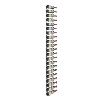 Indurial 21-Bottle Wall-Mounted Metal Wine Rack Kit in Chrome – 84" Tall