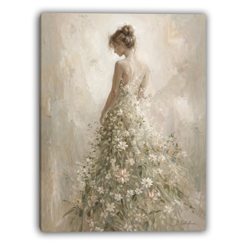 «Soft Petals», art mural sur toile tendue, L 36 po x H 48 po x P 1,5 po