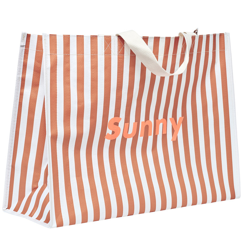 Sac de plage Carryall: rayures argile Tierra, Orange
