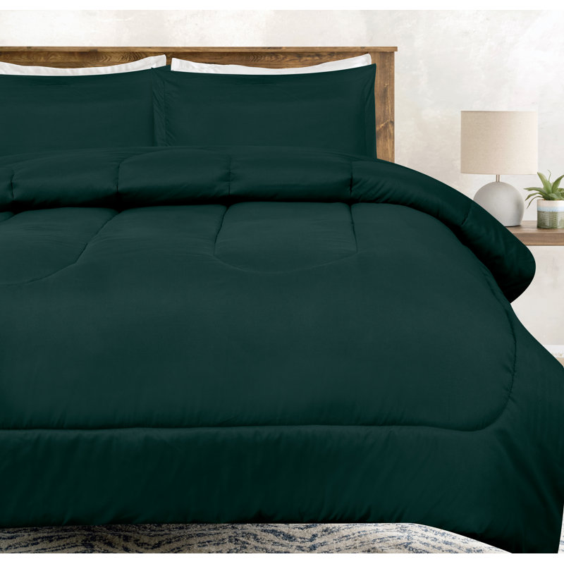 Ensemble d'édredon en microfibre 3 pièces Chanasya, Édredon pour très grand lit + 2 taies décorativ