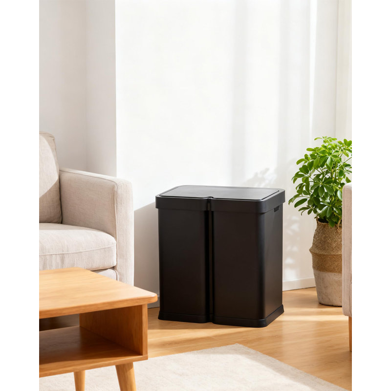 Poubelle de cuisine 2 x 8 gallons, Noir