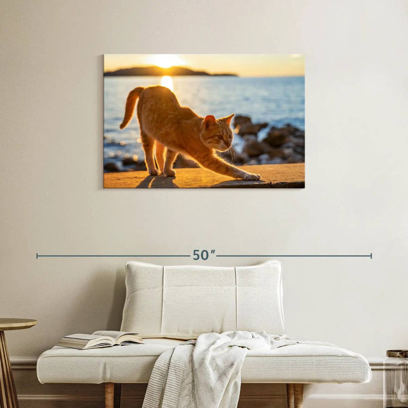 Brampt Yellow Cat, 24" H x 36" W